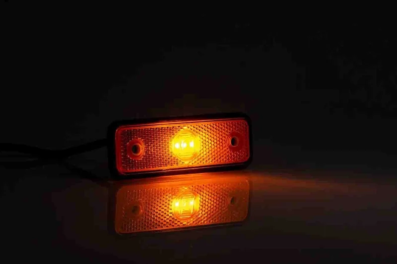 LED Posisjonslys oransje 12-24V 50cm. kabel 1.5mm². kontakt. - 3
