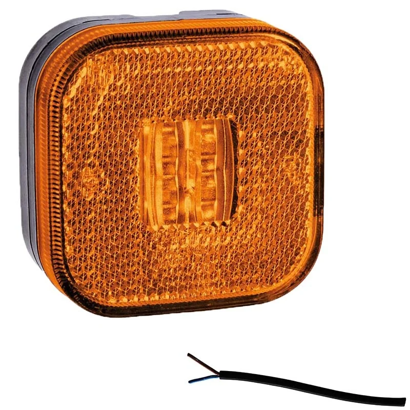 LED Posisjonslys oransje 12-24V 50cm kabel.