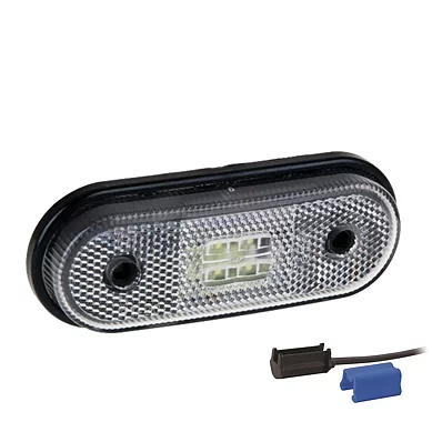 LED Positionsljus vit 12-24V 0.75mm². kontakt