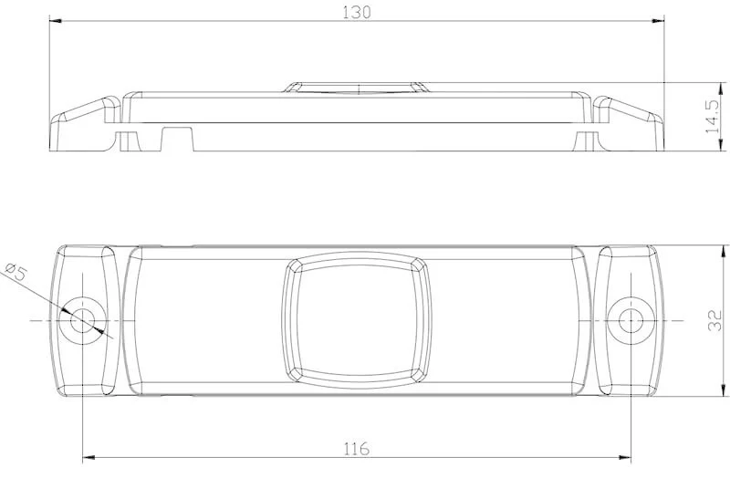 LED marker light amber 12-24v 0.75mm². connector - 3