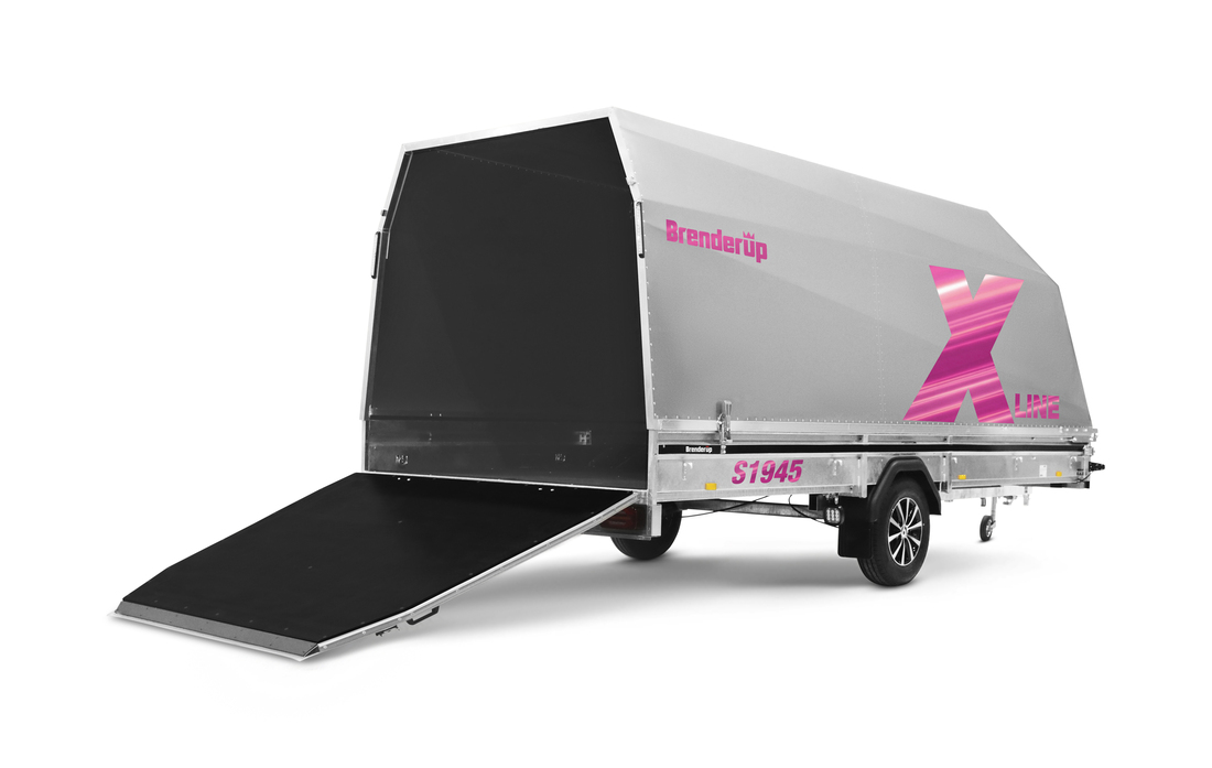 Brenderup Snöskotersläp X-line Silver Aurora Pulse Inline 450L 1240 kg - 2