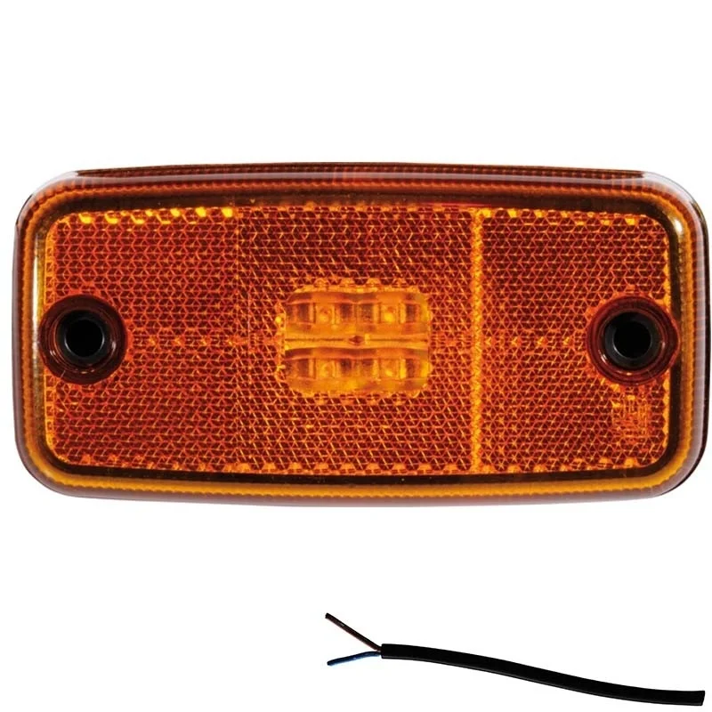LED Positionsljus orange 12-24V 50cm. kabel