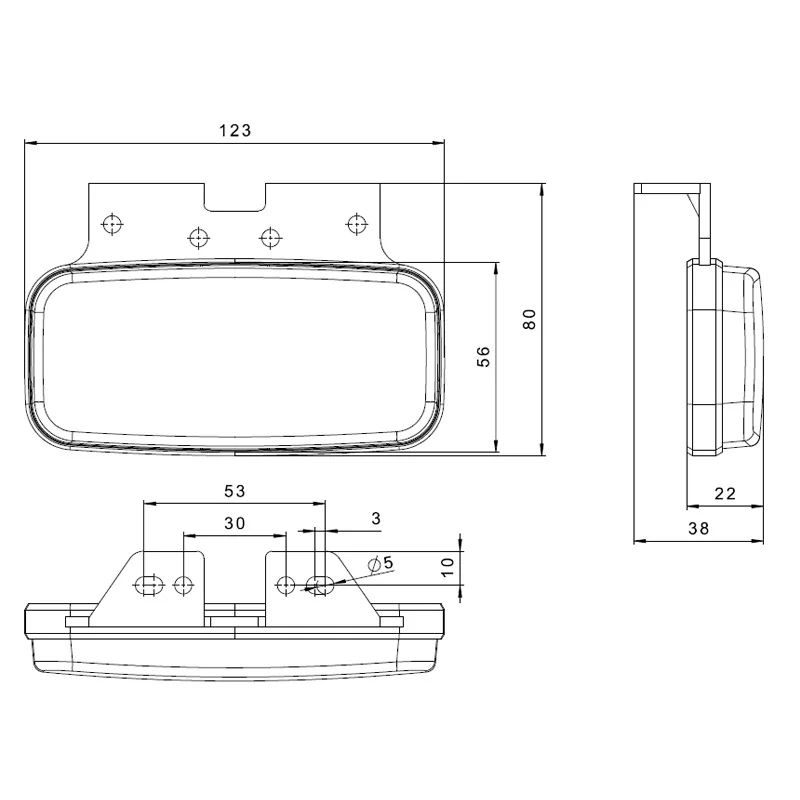 LED marker light red 12-24v 1,5mm². connector - 2