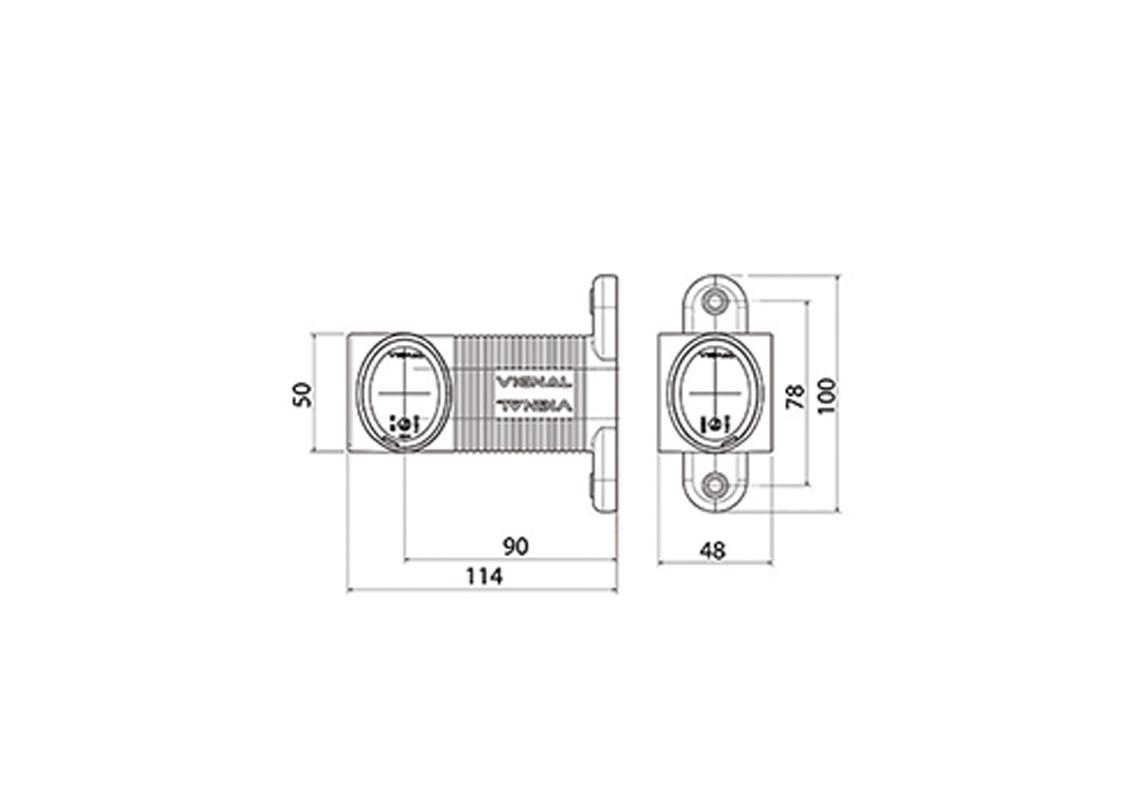 Vignal FA3 LED - End luce di ingombro symmetrical LED 12/24V cristal + rosso + ambra - 2