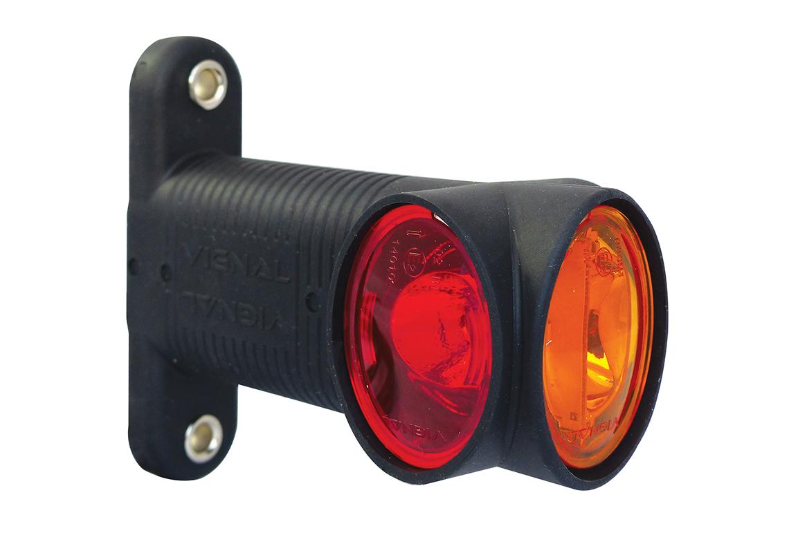 Vignal FA3 LED - End luce di ingombro symmetrical LED 12/24V cristal + rosso + ambra
