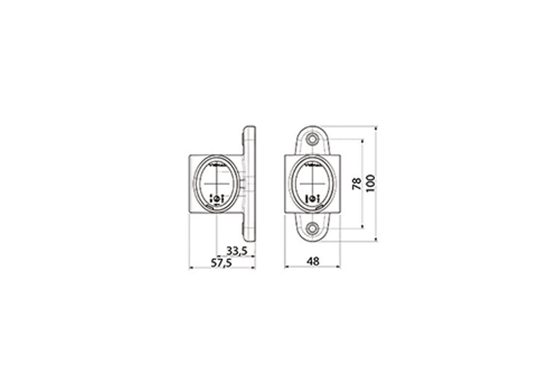 Vignal FA3 LED - End luz de contorno symmetrical LED 12/24V cristal + vermelho + âmbar - 2