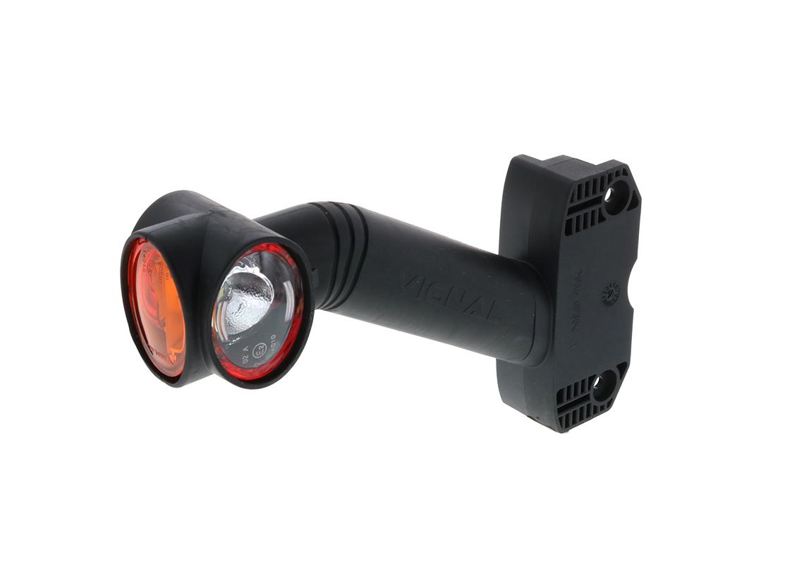 Vignal FA3 LC12 LED - End lampa obrysowa LED prawy side 12/24V cristal + czerwony + bursztynowy - 2