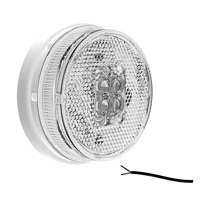 LED Posisjonslys hvit 12-24V 50cm kabel.