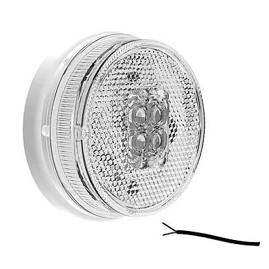 LED Positionsljus vit 12-24V 50cm. kabel