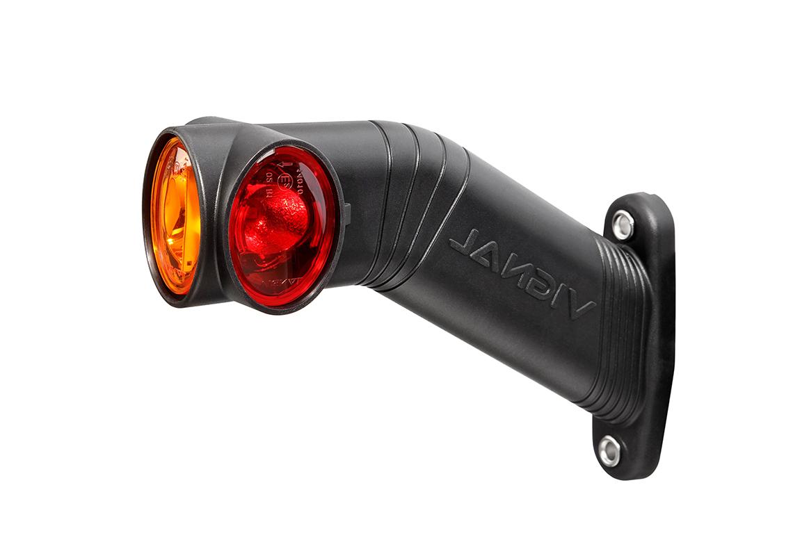 Vignal FA3 LED - Left End outline marker lamp LED 12/24V cristal + red + amber