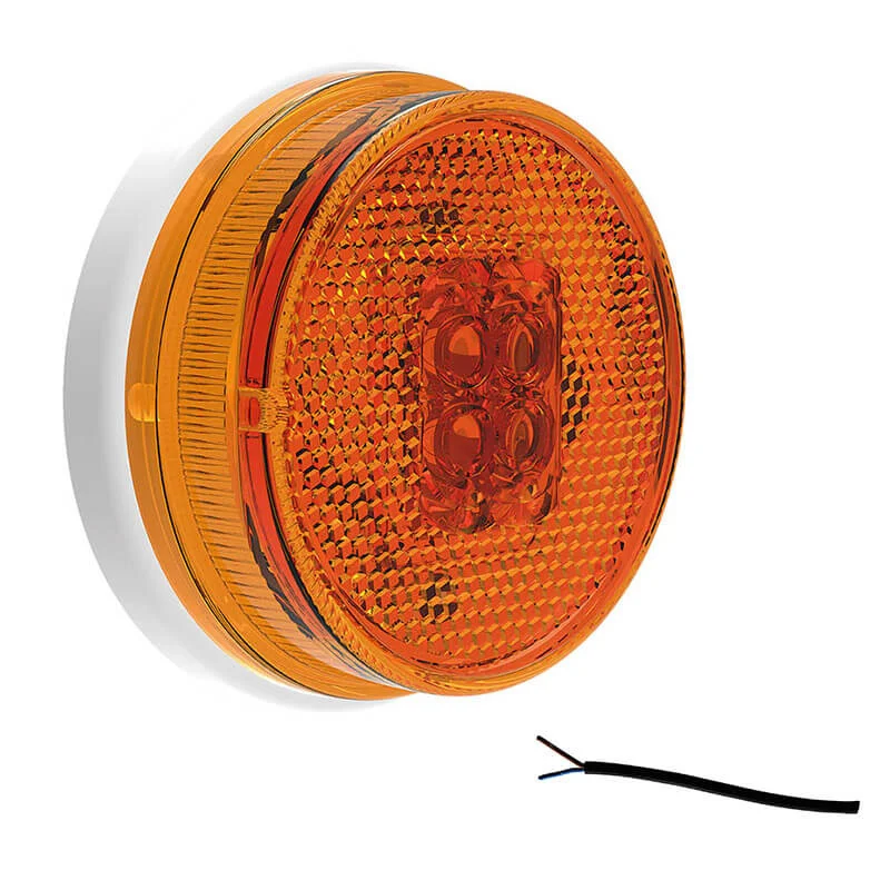 LED marker light amber 12-24v 50cm. cable