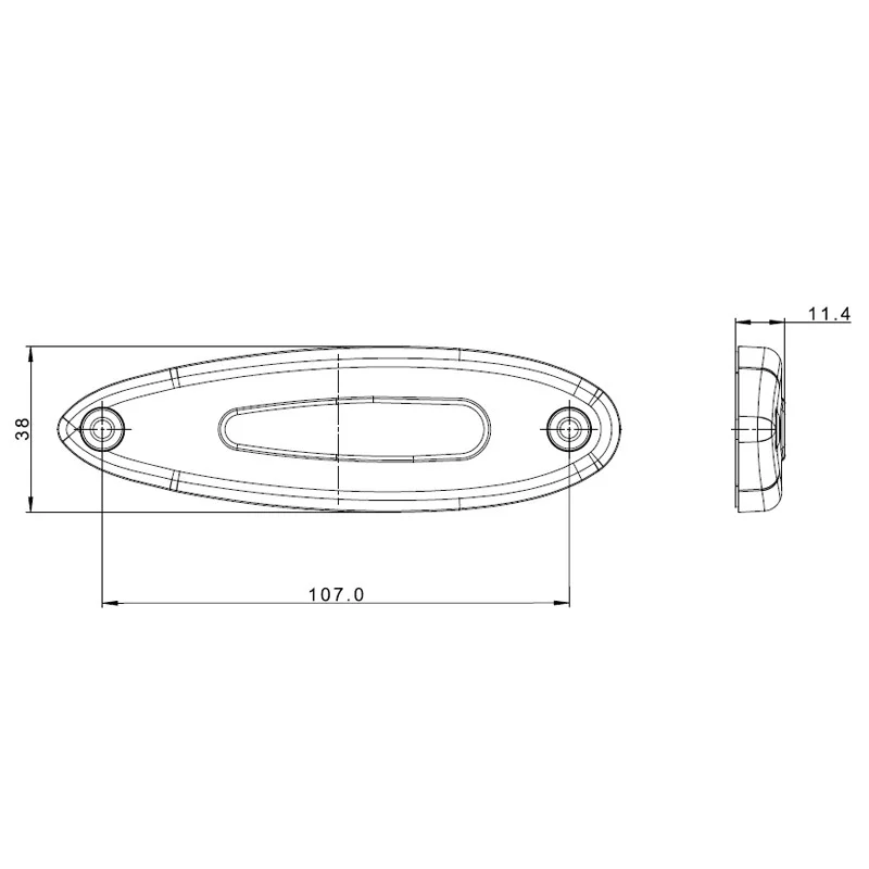 LED marker light amber 12-36v 50cm. cable - 3