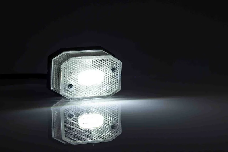LED Posisjonslys hvit 12-24V 50cm kabel. - 2