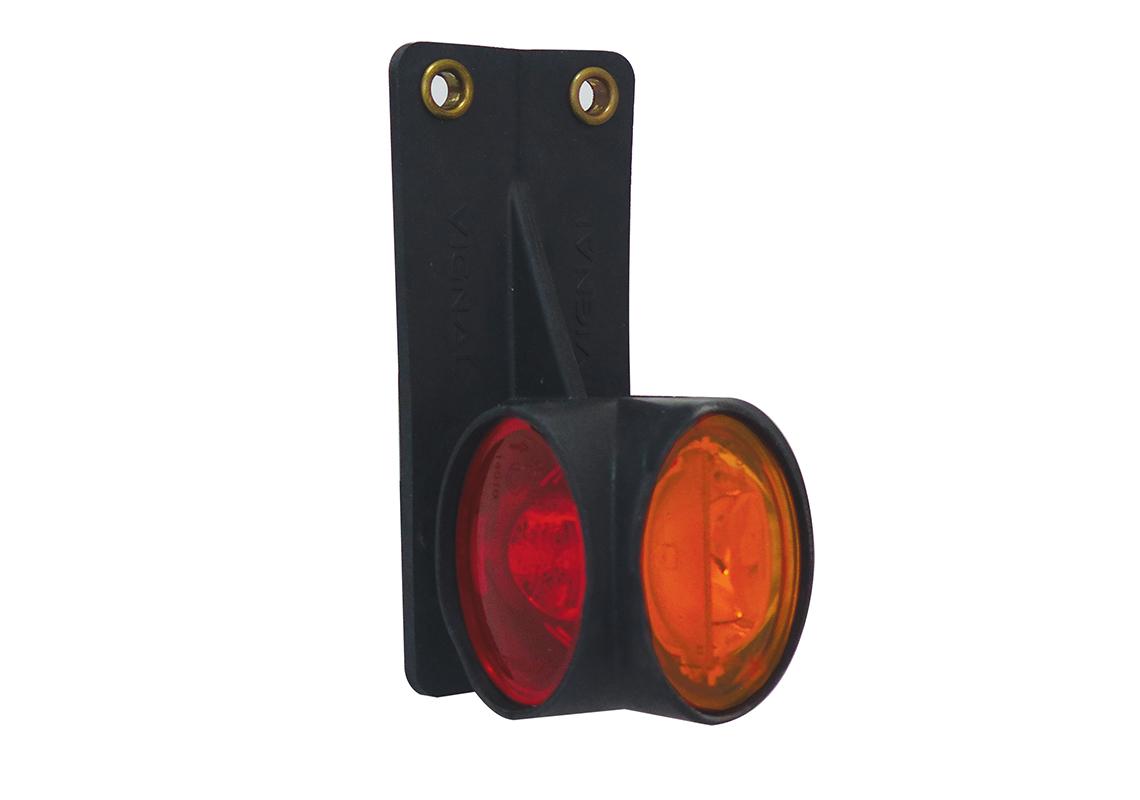 Vignal FA3 LED - Destro End luce di ingombro LED 12/24V cristal + rosso + ambra