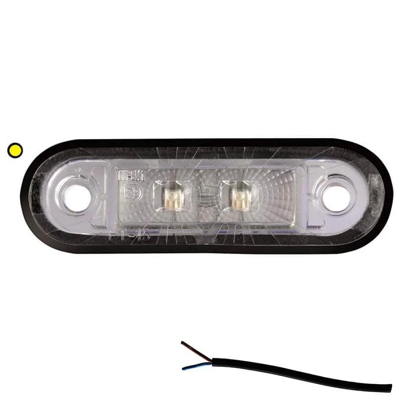 LED Posisjonslys oransje 12-24V 50cm kabel.