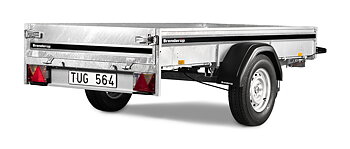 Brenderup Lågbyggd flakvagn Serie L Bromsad 1250 kg