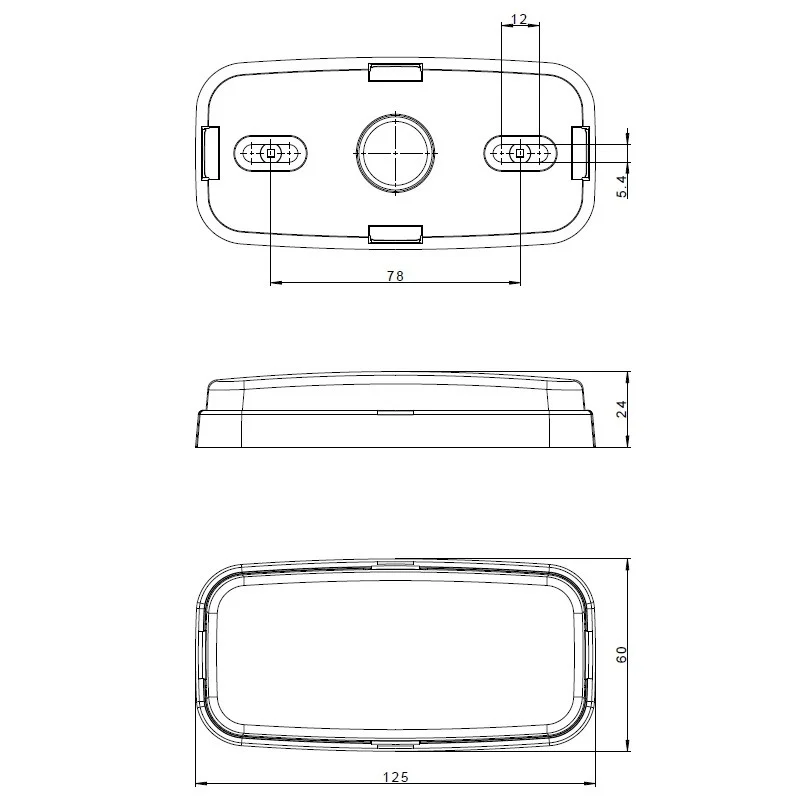 LED Positionsljus röd 12-24V 50cm. kabel - 2