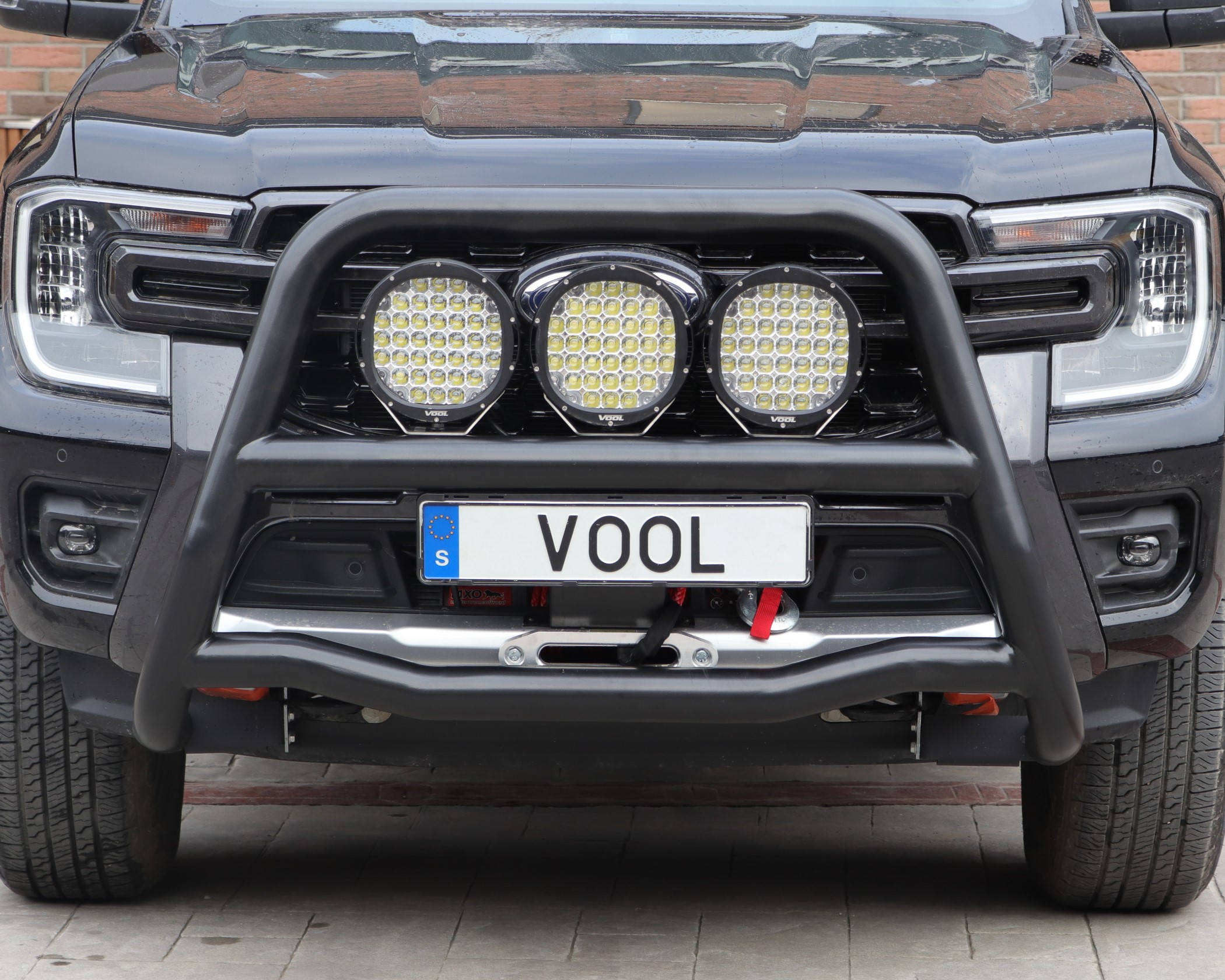 LARGE 76MM Bullbar [Black] - Ford Ranger 2023-