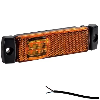 LED Positionsljus orange 12-24V 50cm. kabel