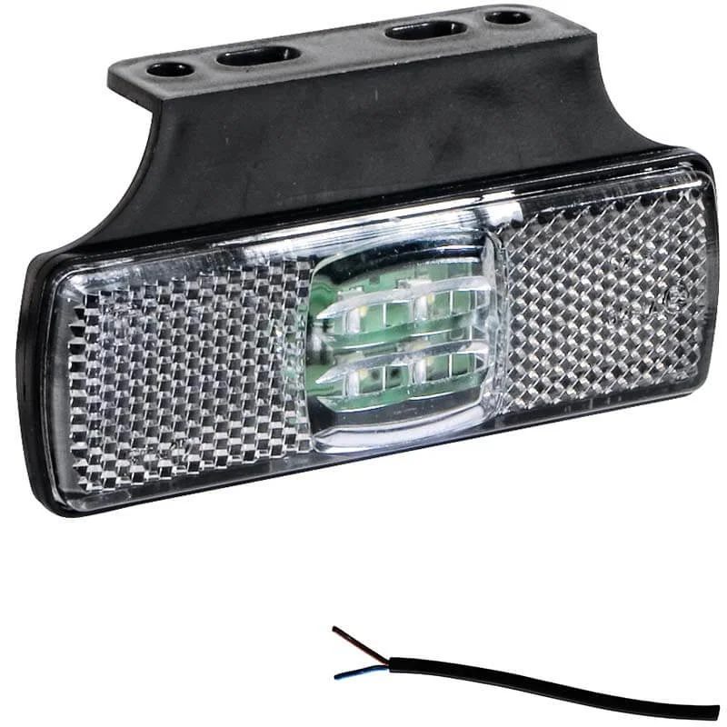 LED Positionsljus vit 12-24V 50cm. kabel