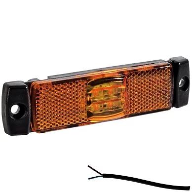 LED Positionsljus orange 12-24V 50cm. kabel