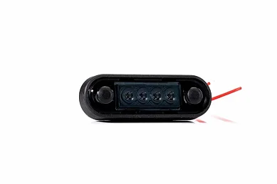 Mörkt Positionsljus röd 12-24V 0,15 m kabel.