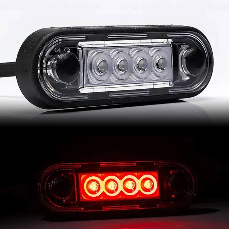LED Positionsljus Röd 12-24V 15cm. kabel - 8