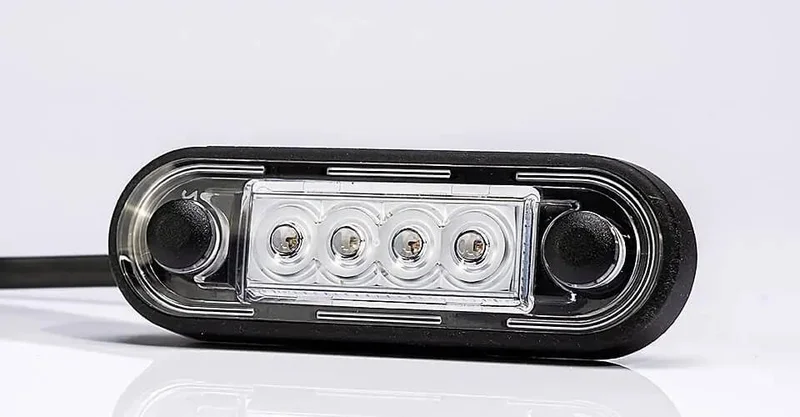 LED Posisjonslys hvit 12-24V 15cm kabel. - 2