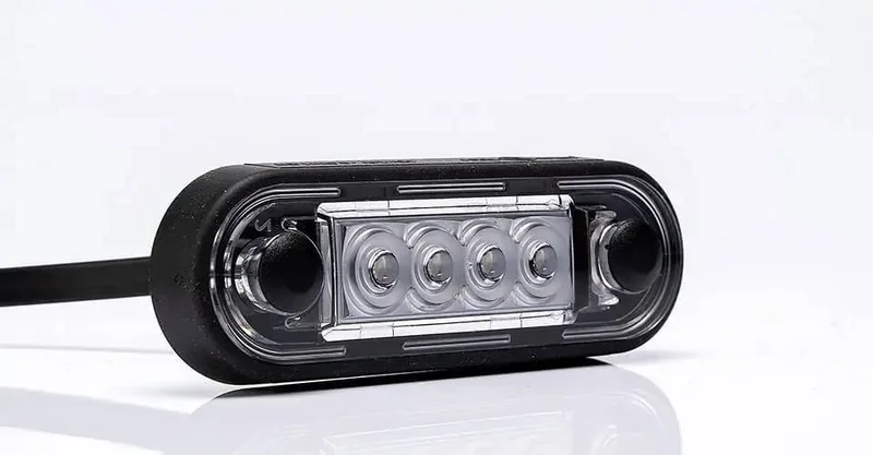 LED Posisjonslys hvit 12-24V 15cm kabel.
