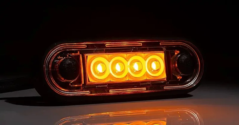 LED marker light Amber 12-24v 50cm. cable - 7