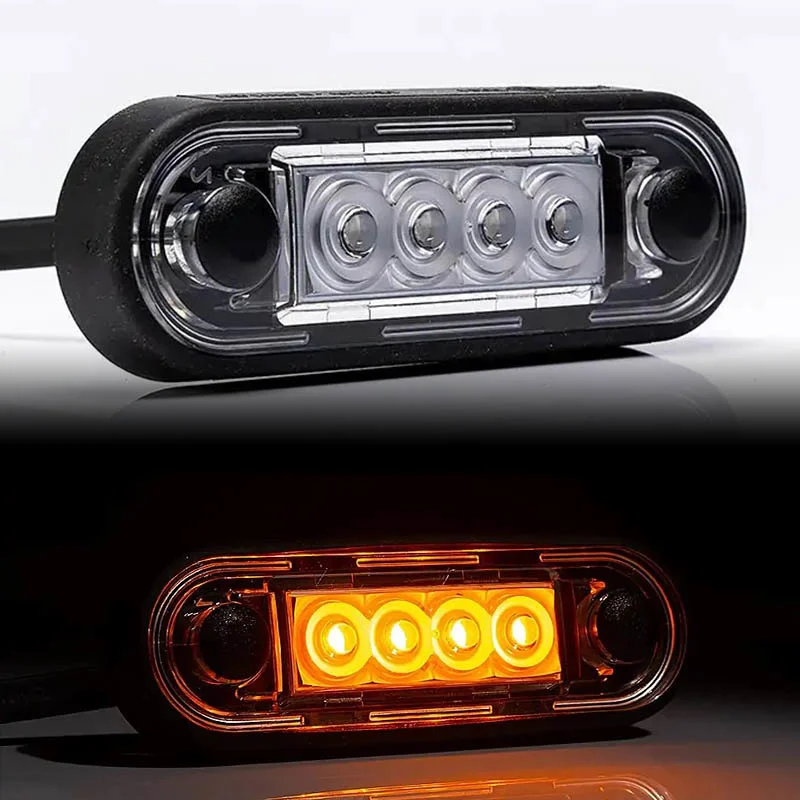 LED marker light Amber 12-24v 50cm. cable - 8