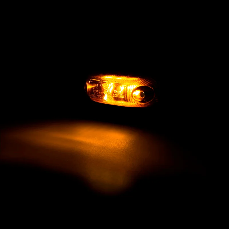 LED Dark Positionsljus orange inkl. fäste 12-24V 50cm kabel - 2