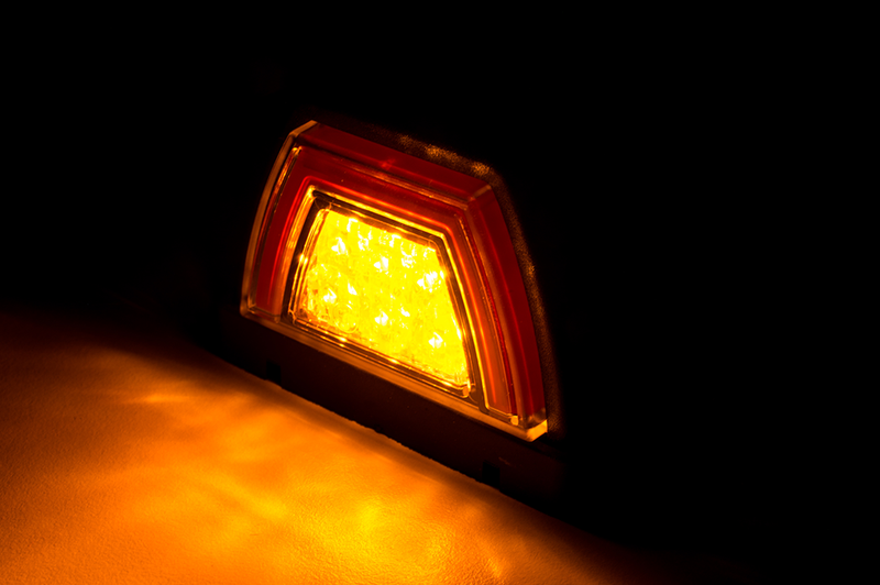 LED top lamp neon red incl. flashing light 12-24v, 50cm cable - 2