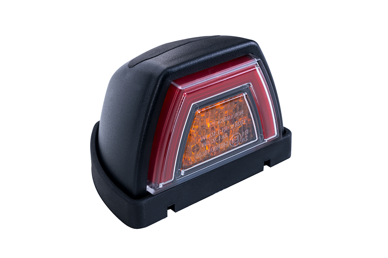 LED top lamp neon red incl. flashing light 12-24v, 50cm cable