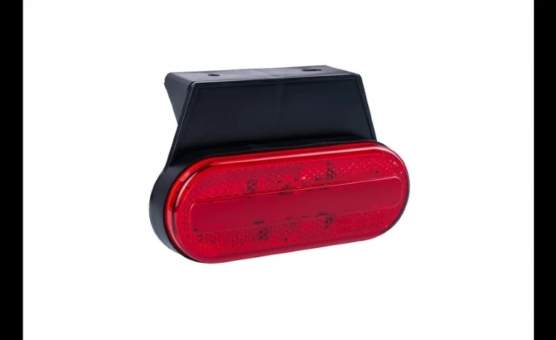 LED Posisjonslys rød med feste 12-24V 50cm. kabel.