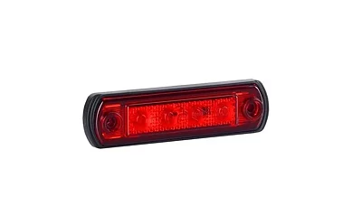 LED Positionsljus röd med fäste 12-24V 50cm. kabel