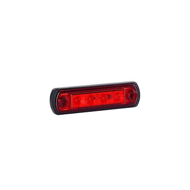 LED Posisjonslys rød med feste 12-24V 50cm. kabel.