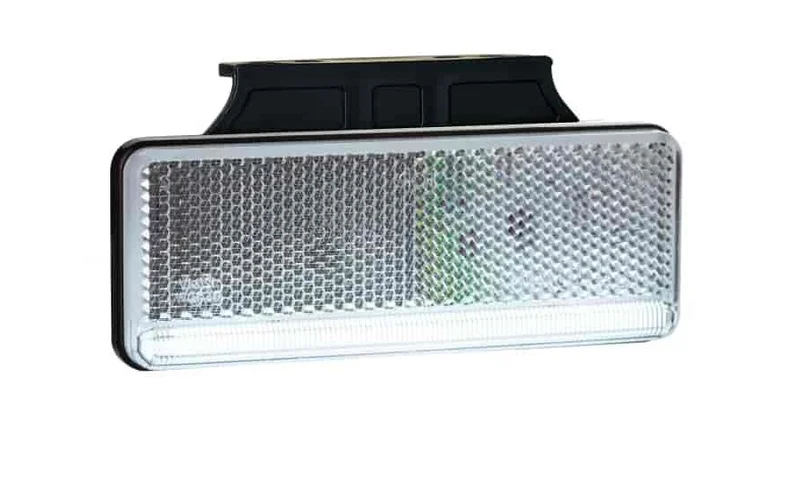 LED Posisjonslys NEON hvit med feste 12-24V 50cm kabel.