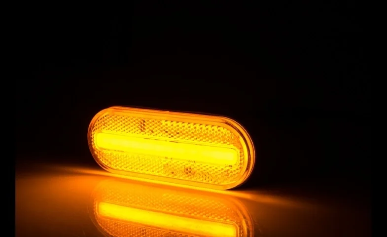 LED Posisjonslys oransje 12-24V 50cm kabel. - 6