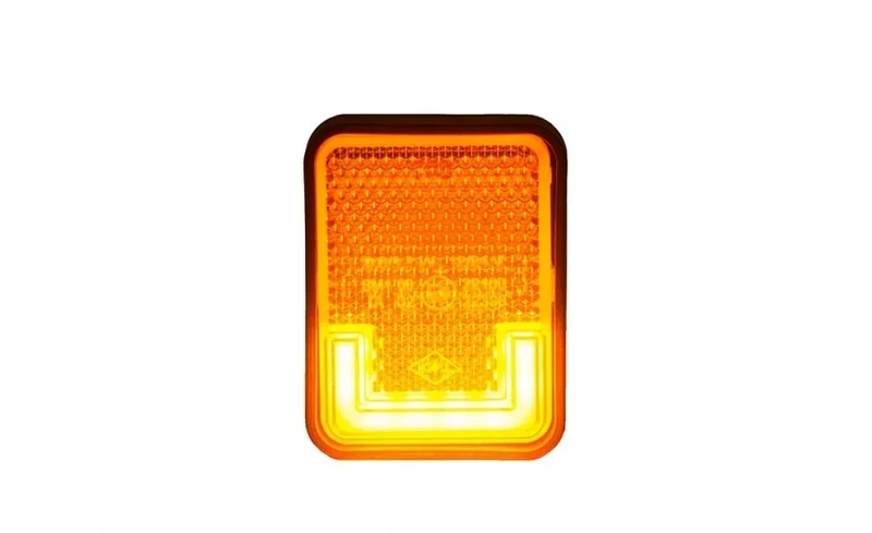 LED Posisjonslys NEON orange med feste 12-24V 50cm kabel. - 3