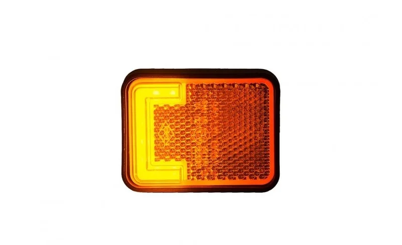 LED Posisjonslys NEON orange med feste 12-24V 50cm kabel. - 4
