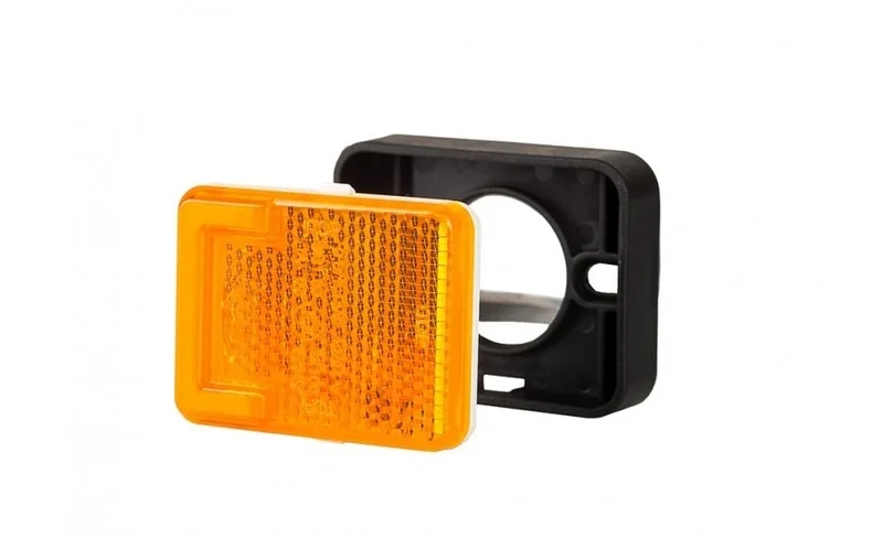 LED Posisjonslys NEON orange med feste 12-24V 50cm kabel. - 8