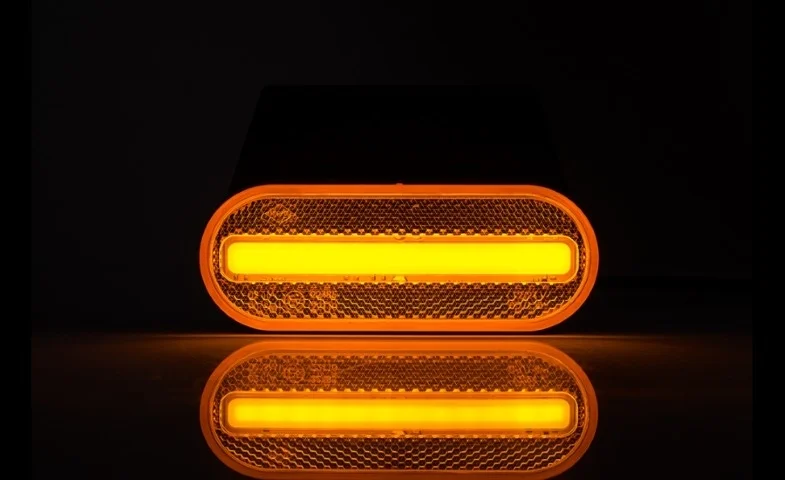 LED marker light amber with bracket 12-24v 50cm. cable - 8