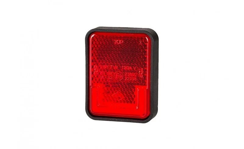 LED marker light neon red with bracket 12-24v 50cm. cable - 10