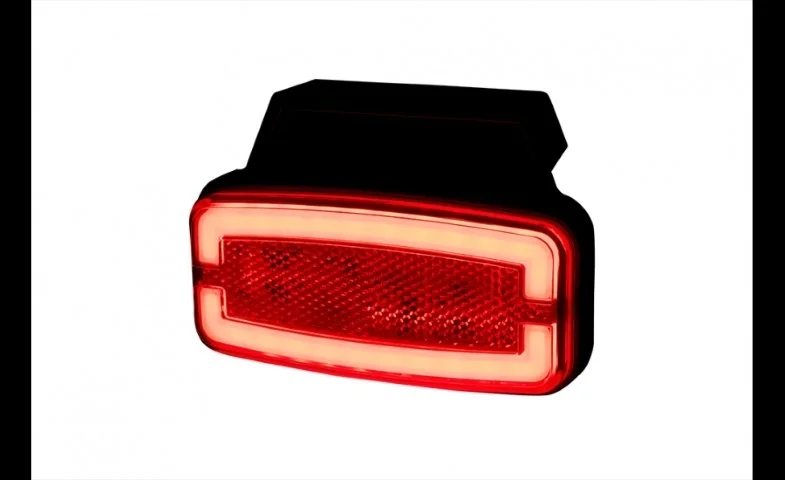 LED marker light red with bracket 12-24v 50cm. cable - 2