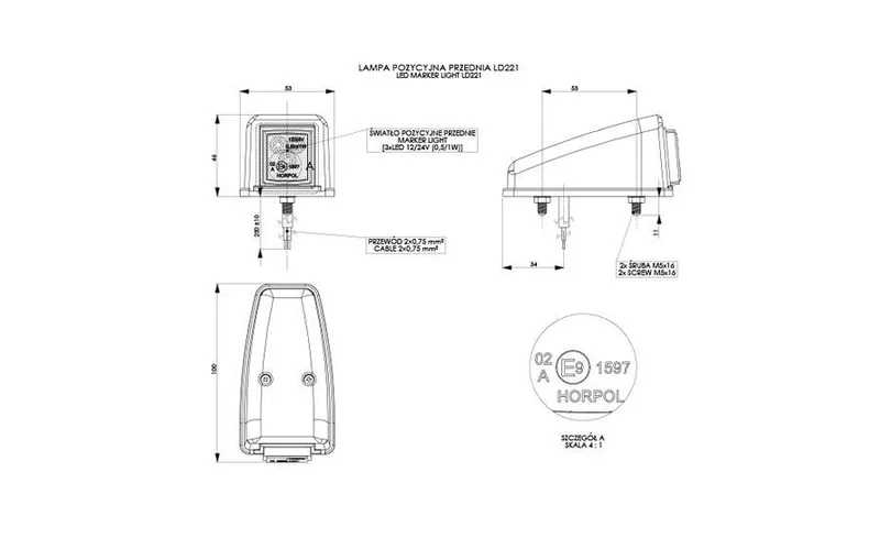 LED Top Light white 12-24v - 2