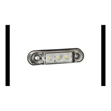 LED Posisjonslys hvit 12-24V 50cm kabel