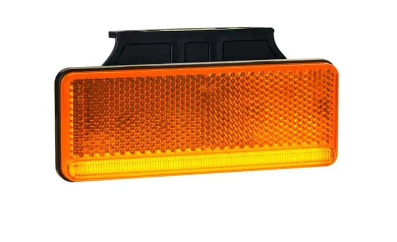 LED Posisjonslys NEON orange med feste 12-24V 50cm kabel.
