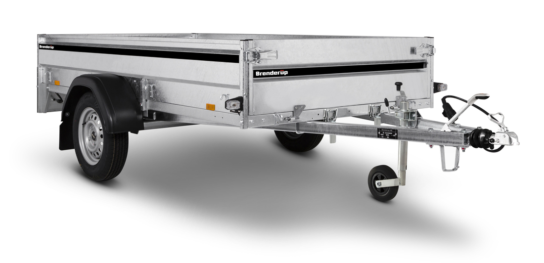 Brenderup Lågbyggd flakvagn Serie LMT Bromsad Extrautrustad 750 kg