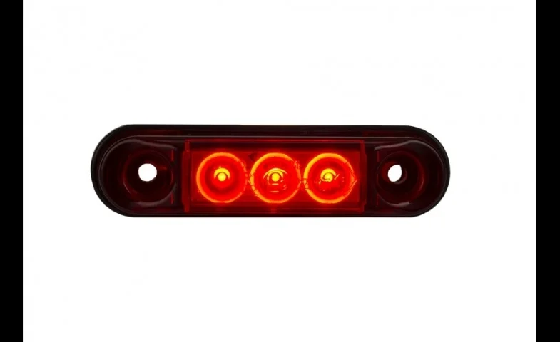 LED marker light red with bracket 12-24v 50cm cable - 4